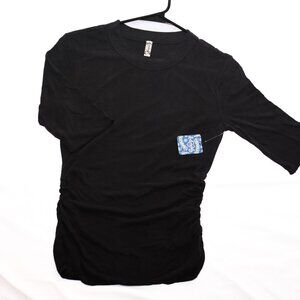 Free People Intimately 3/4 Sleeve Side Sinched T-Shirt